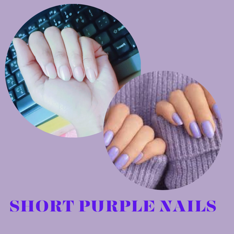 short purple nails